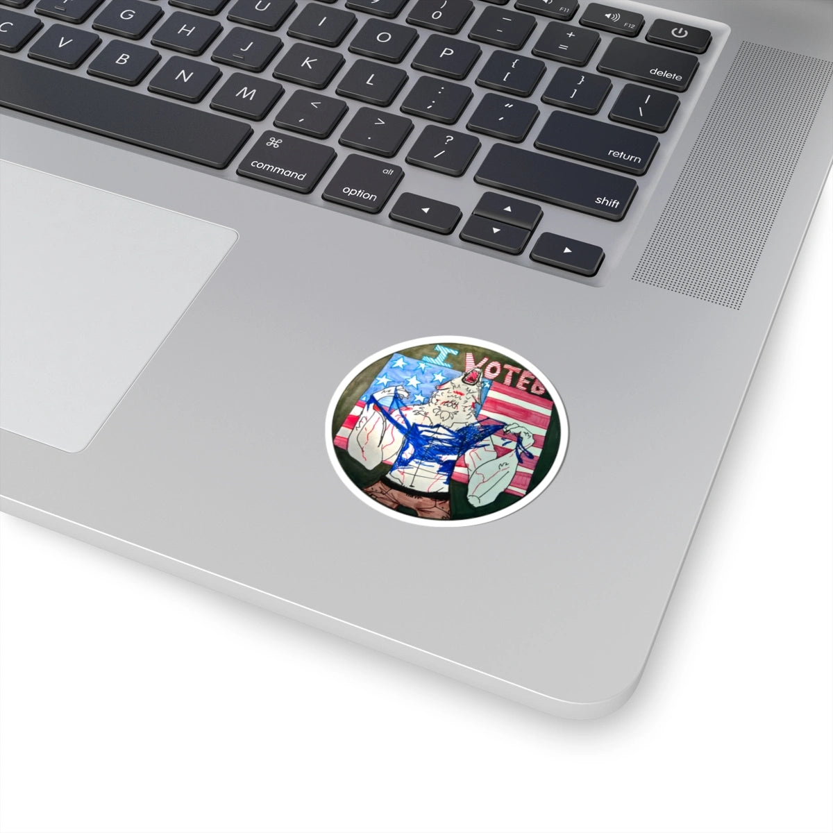 I Voted Wolf Sticker