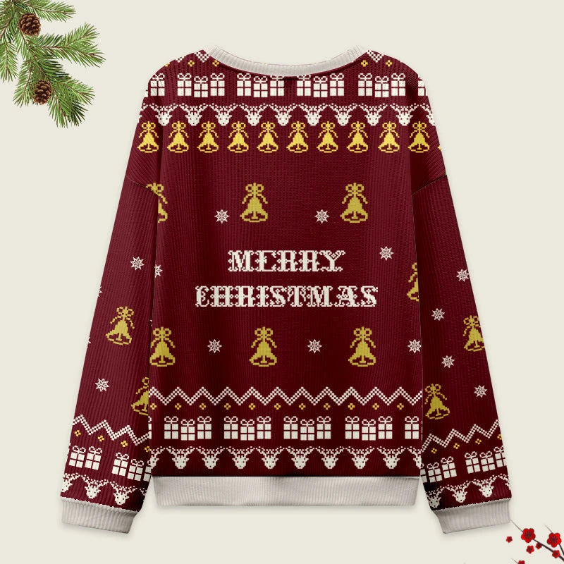 Tokyo-Tiger Frog Wearing Santa Hat Red Christmas Ugly Sweatshirt