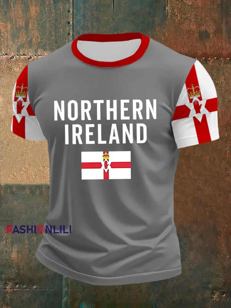 Men's Northern Ireland Flag Casual T-Shirt