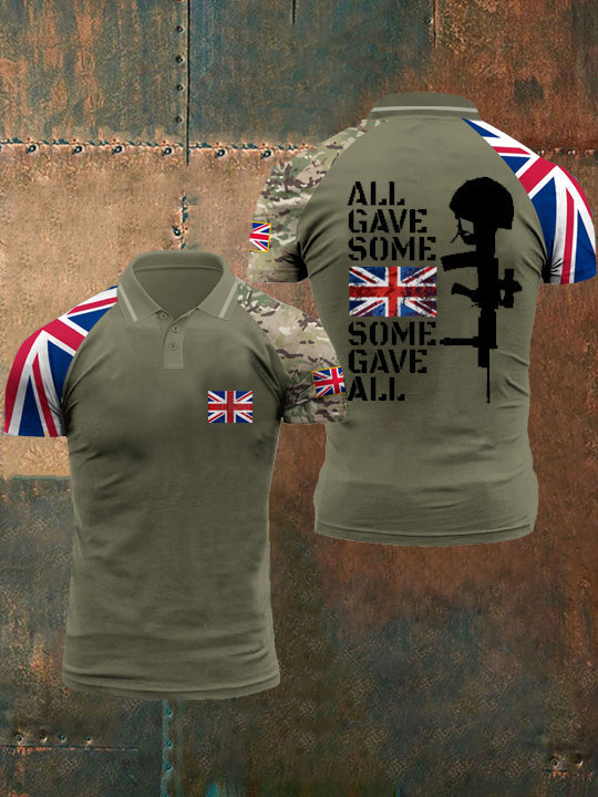 Men's Three Buttons Shoulder Sleeve T-Shirt