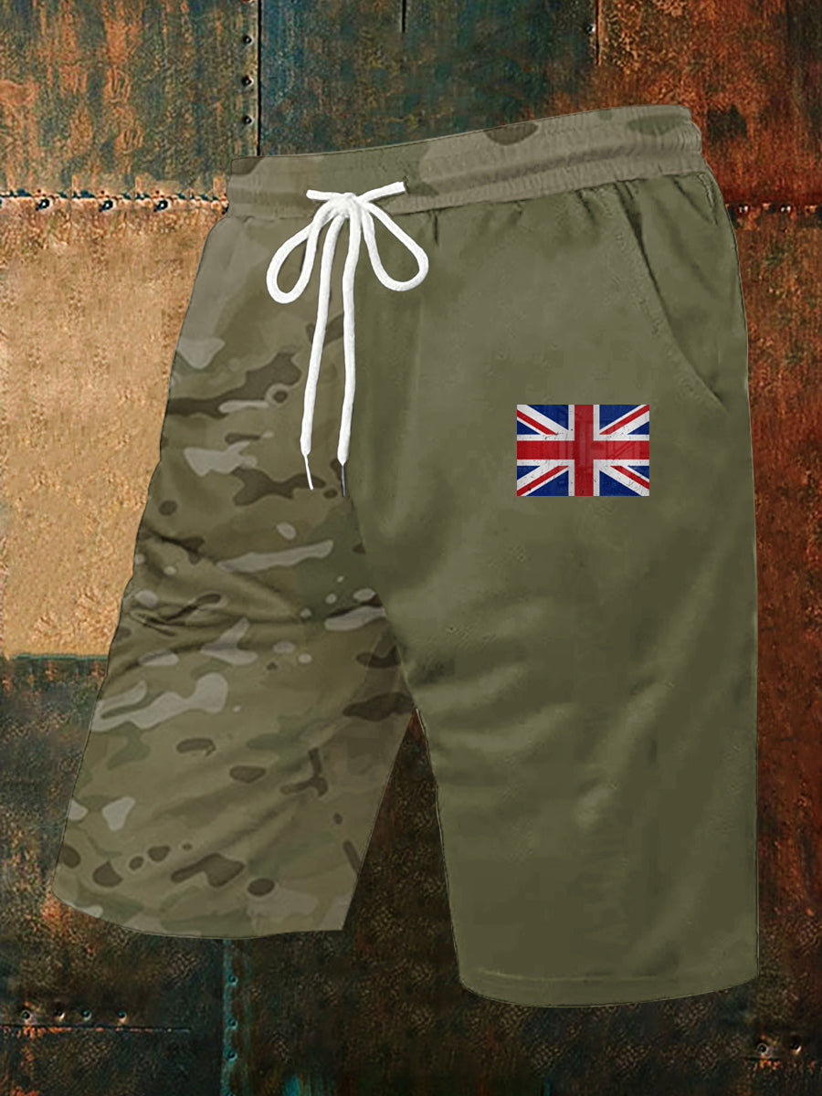 Mens Camouflage Union Jack Casual Pants