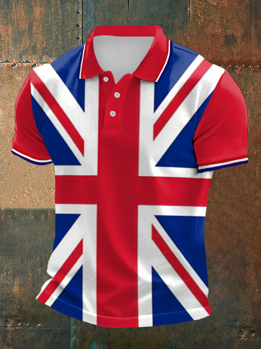 Men's UK Flag Print Casual Top