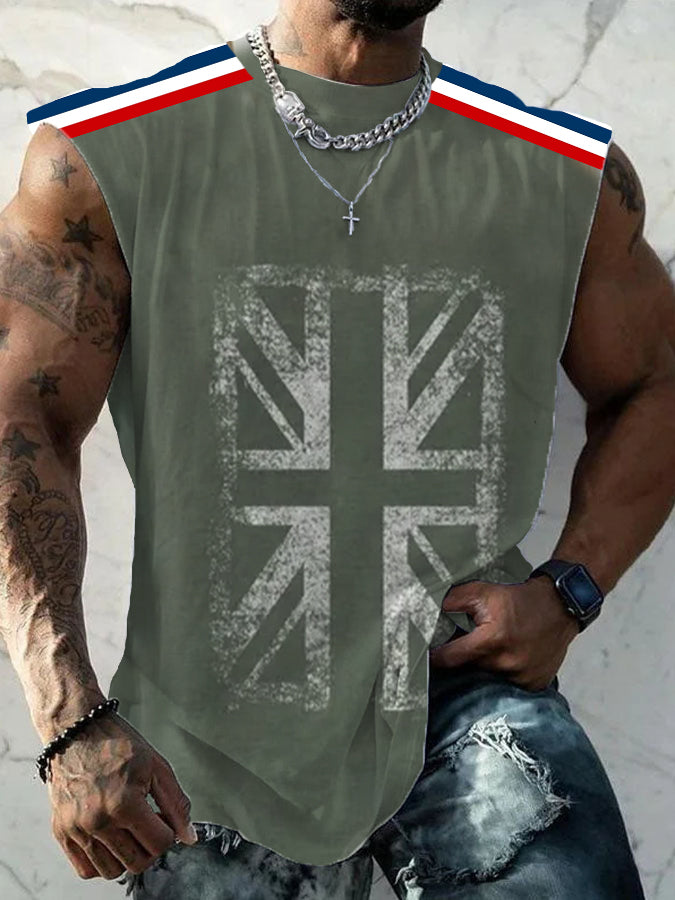 Men's UK Flag Printed Casual Vests