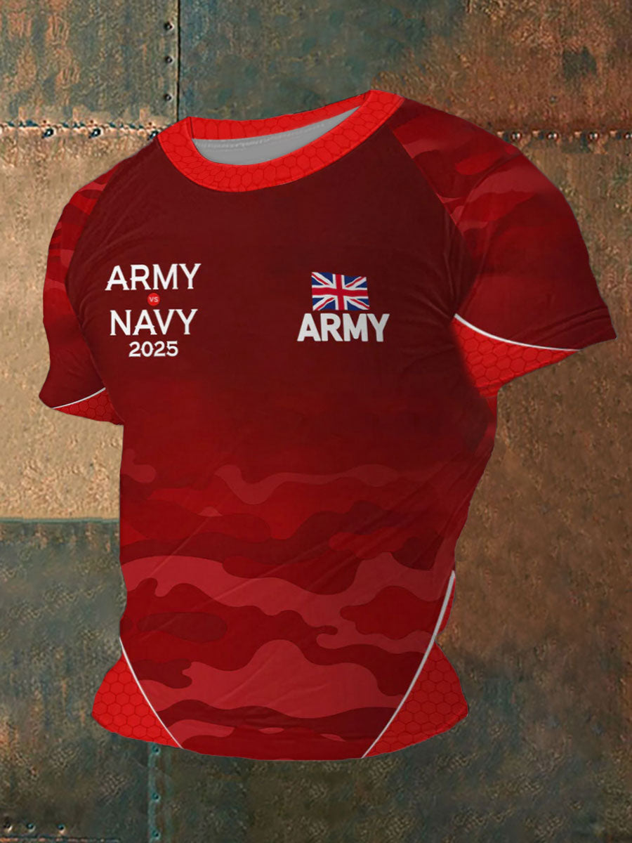 Men's Honour Our Armed Forces Printed Casual T-Shirt