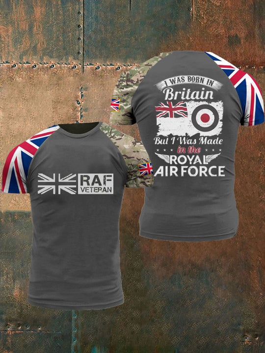 Men's I Was Born In Britain But I Was Made In The RAF Classic Adult T-Shirt