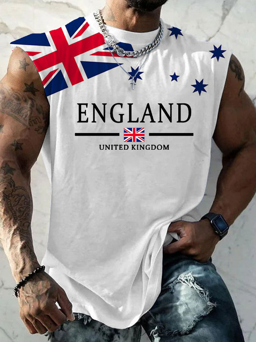 Men's Union Jack Printed Casual Vest