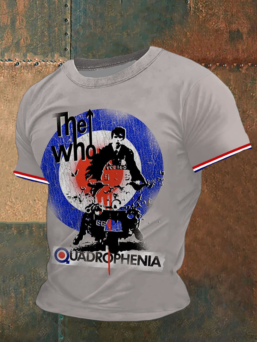 The Who Printed Vintage Fashion Loose Short Sleeve T-Shirt