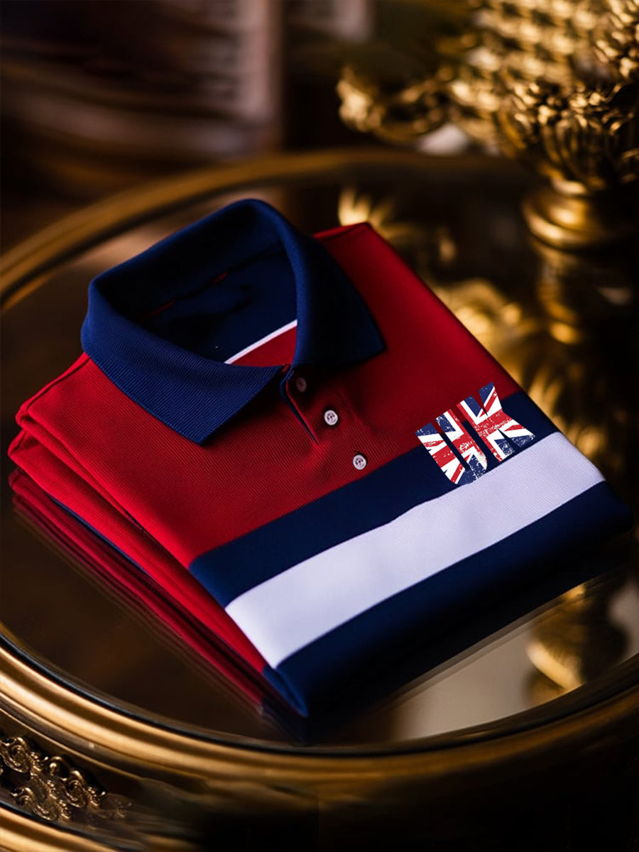 Men's UK Flag Business Short-sleeved T-shirt