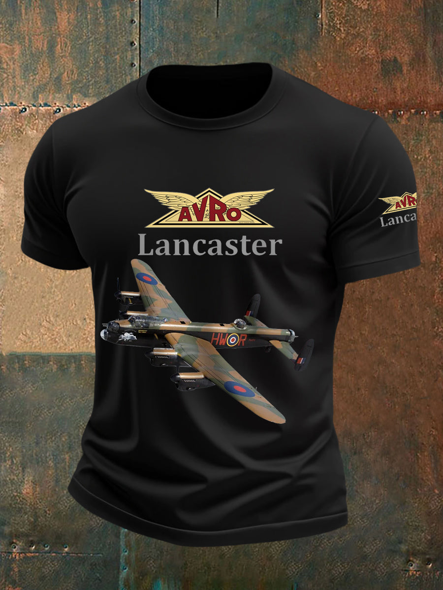Men's Vintage Avro Lancaster Print Tee