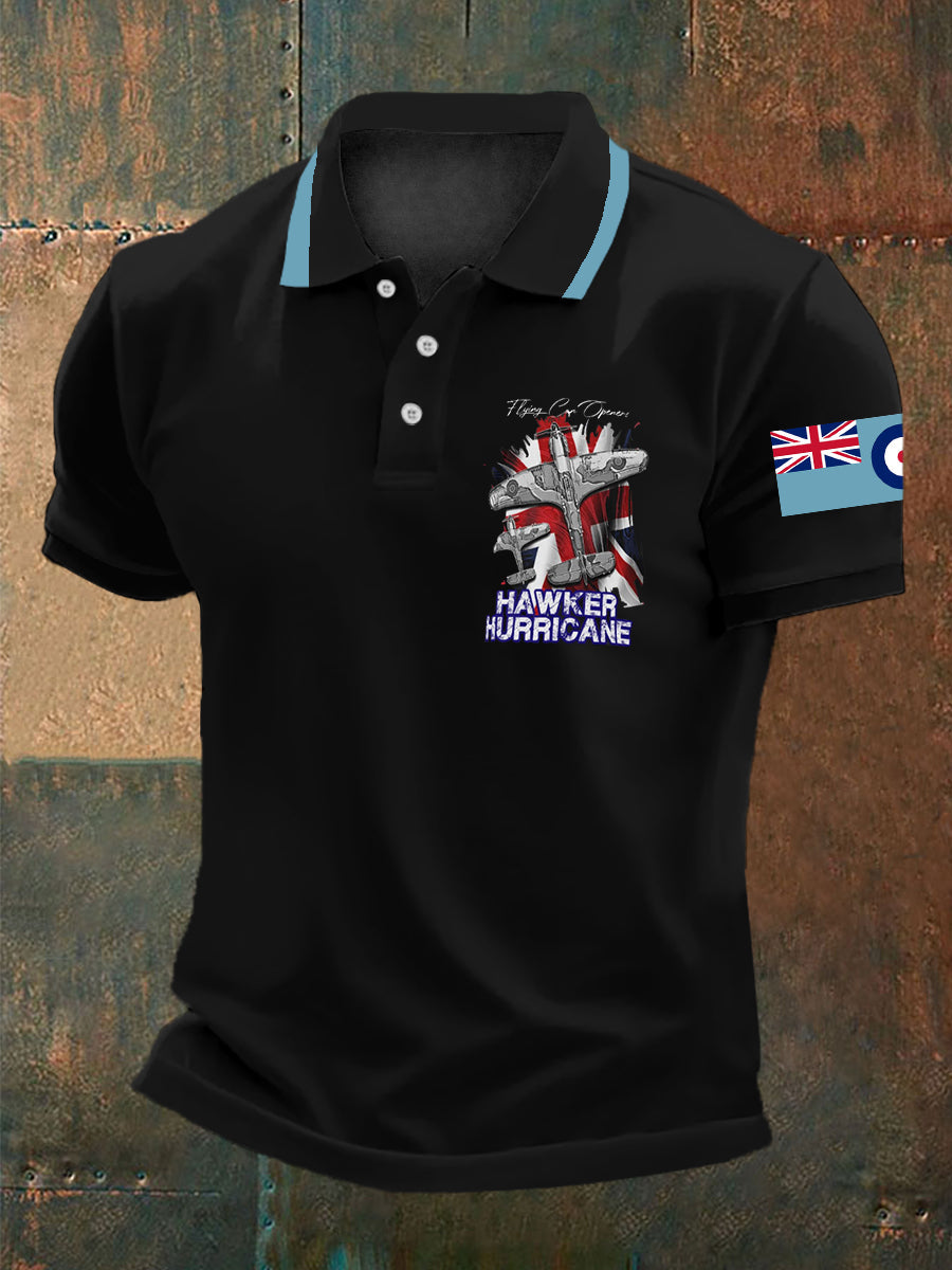 Men's Vintage RAF WW2 Aircraft Spitfire Lancaster Typhoon Hurricane Mosquito Casual Tee