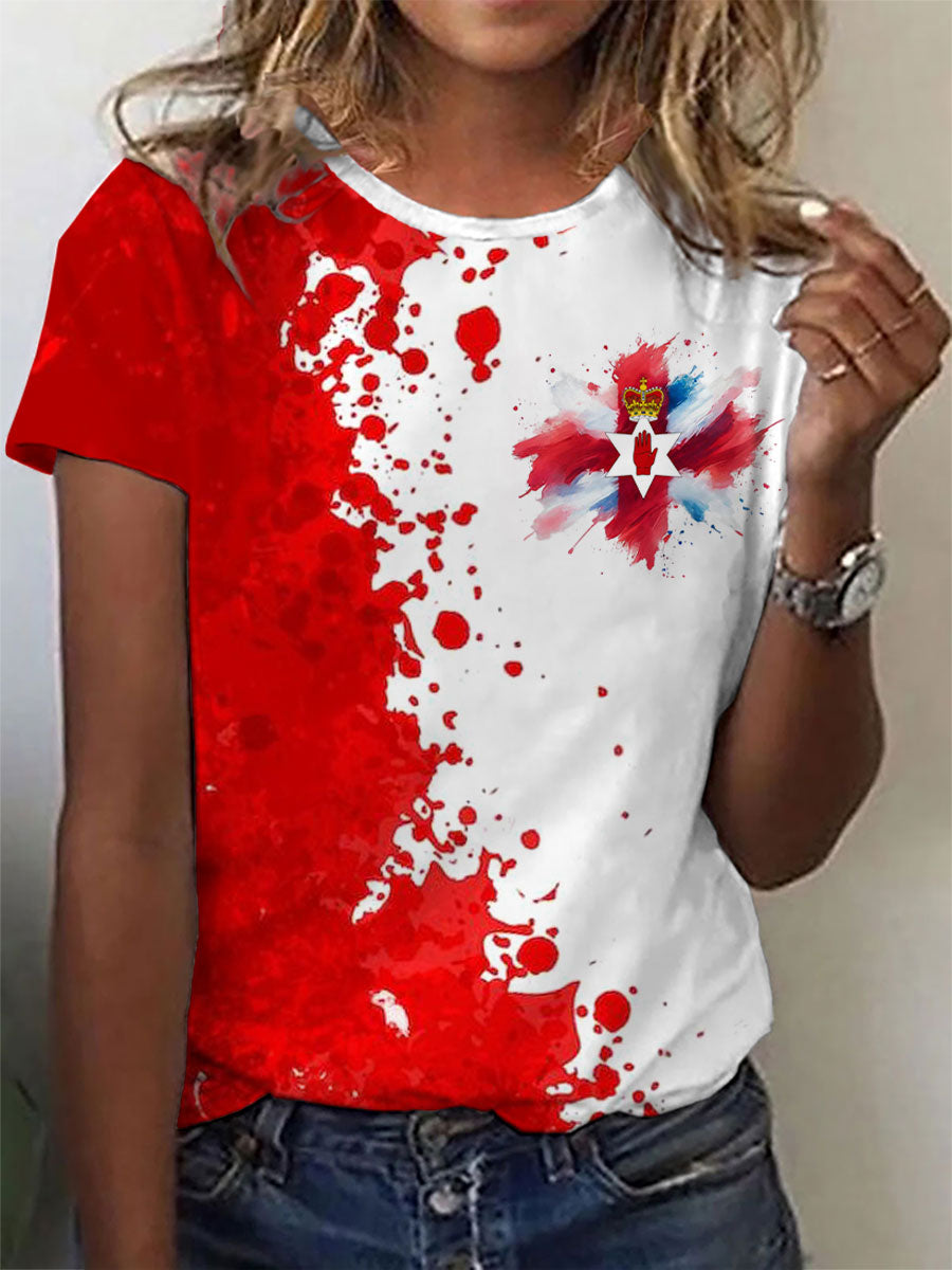 Women's Northern Ireland Printed Casual T-Shirt