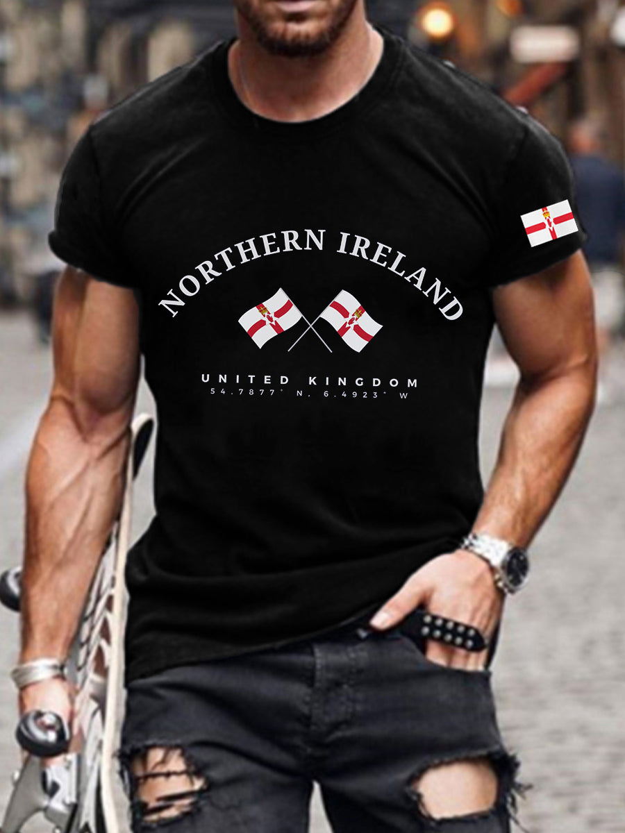 Men's Northern Ireland inspired print T-shirt
