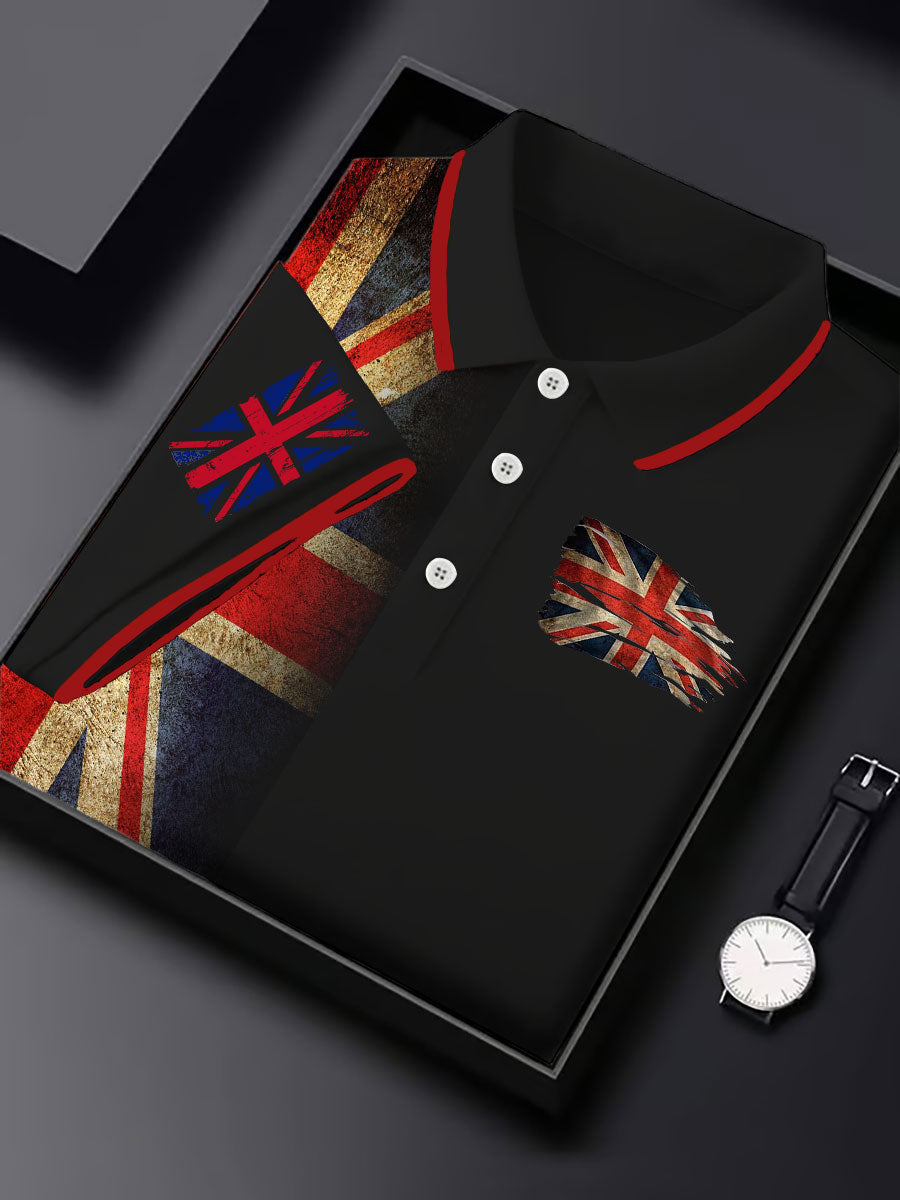 Men's Vintage England Flag Casual Shirt