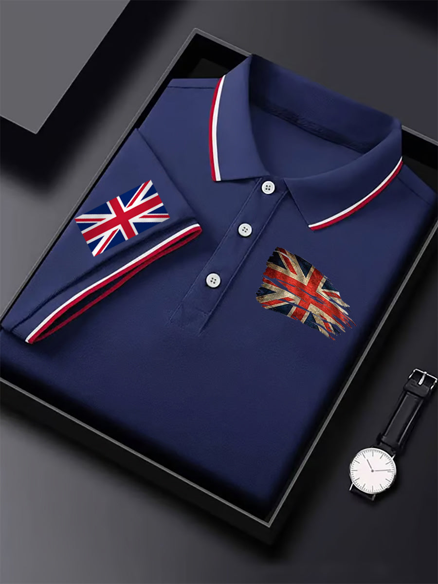 Men's Vintage England Flag Casual Shirt
