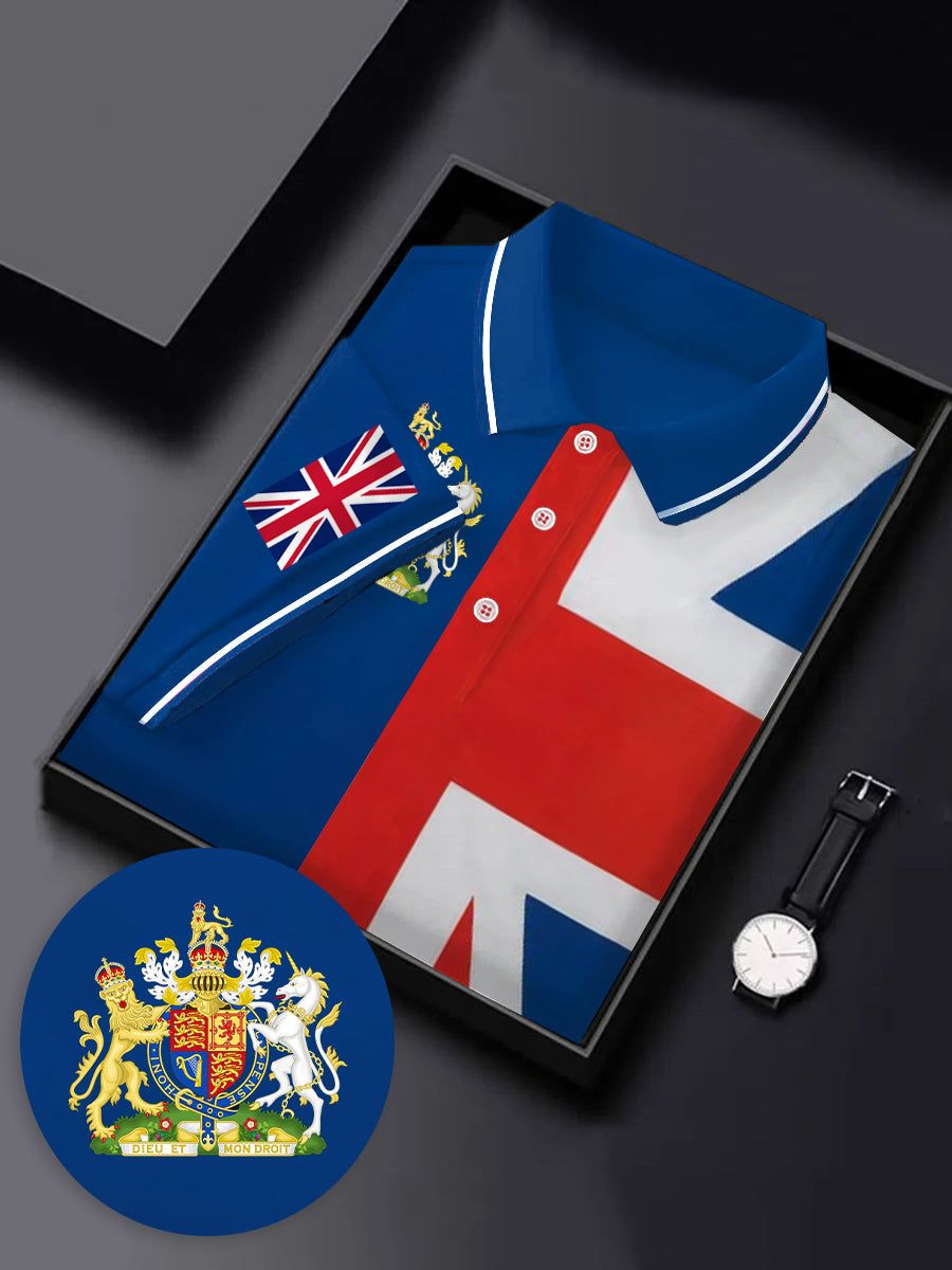 Men's UK Coat of arms Print short sleeve shirt