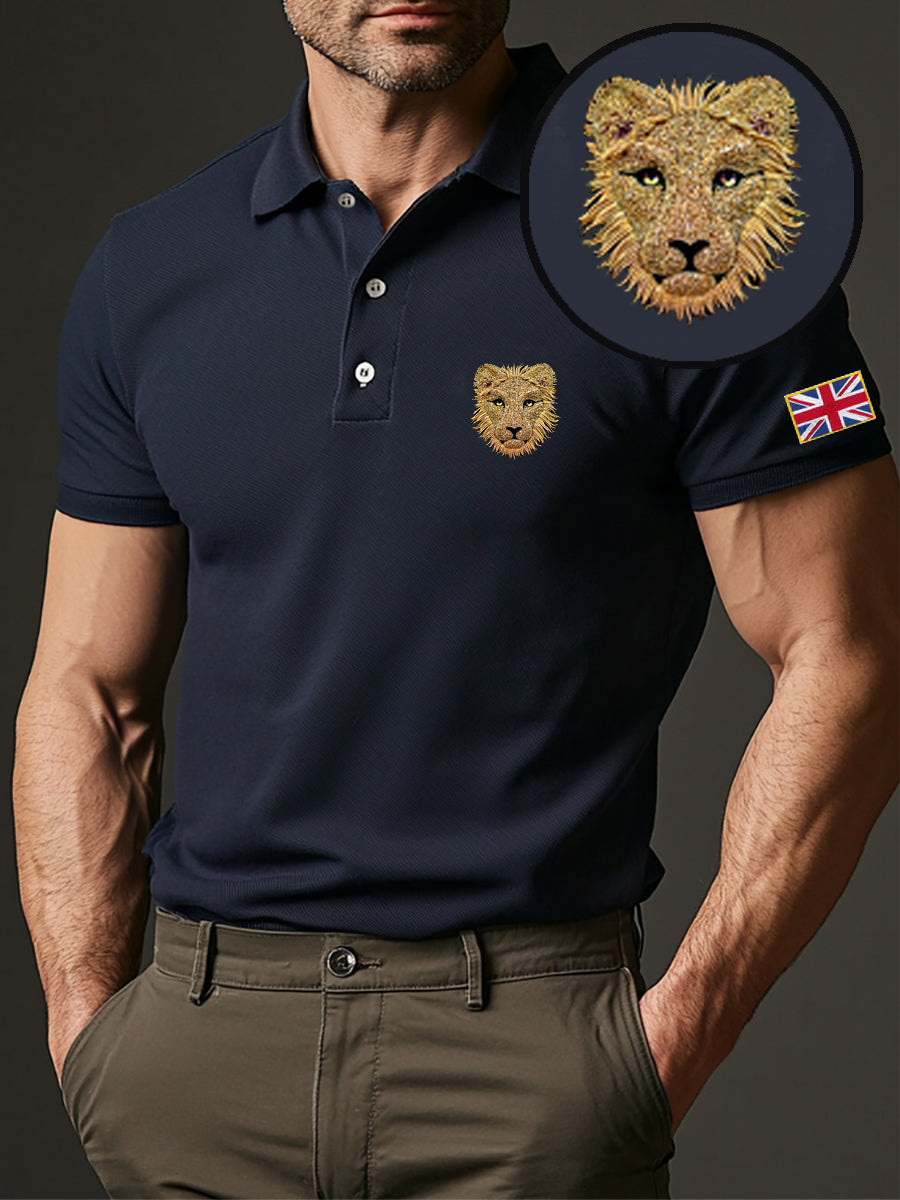Men's Embroidered Business Casual Top