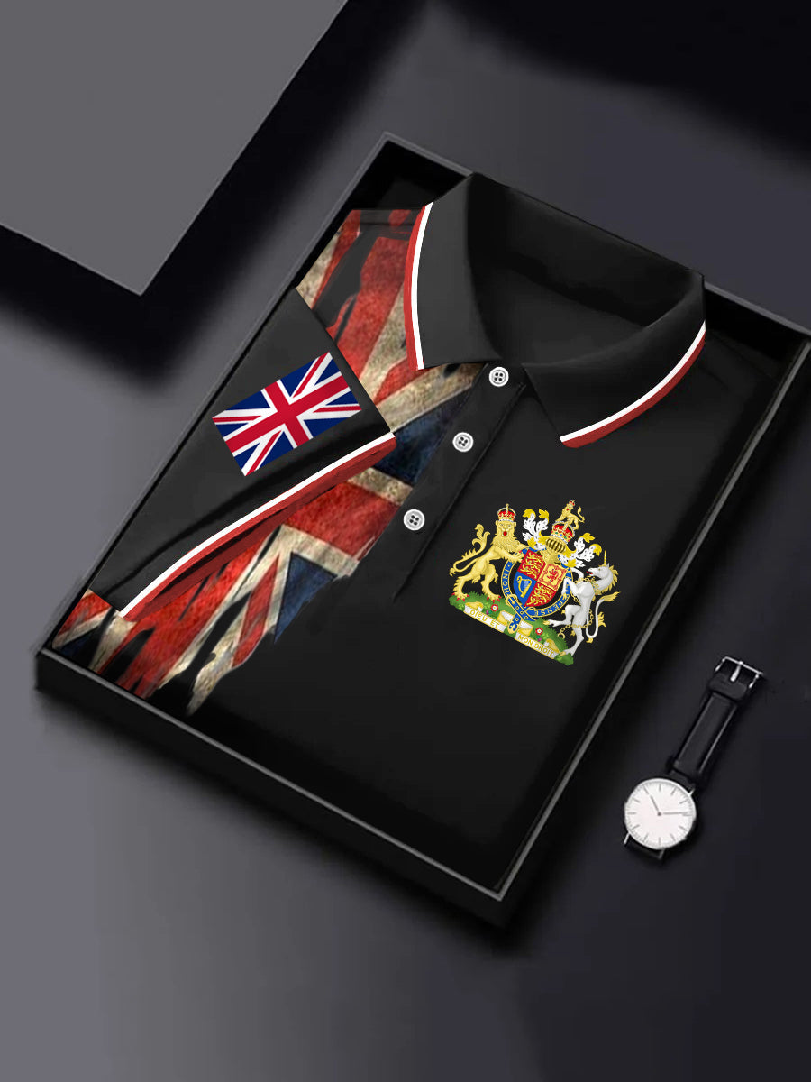 Men's UK Coat of arms Print short sleeve shirt