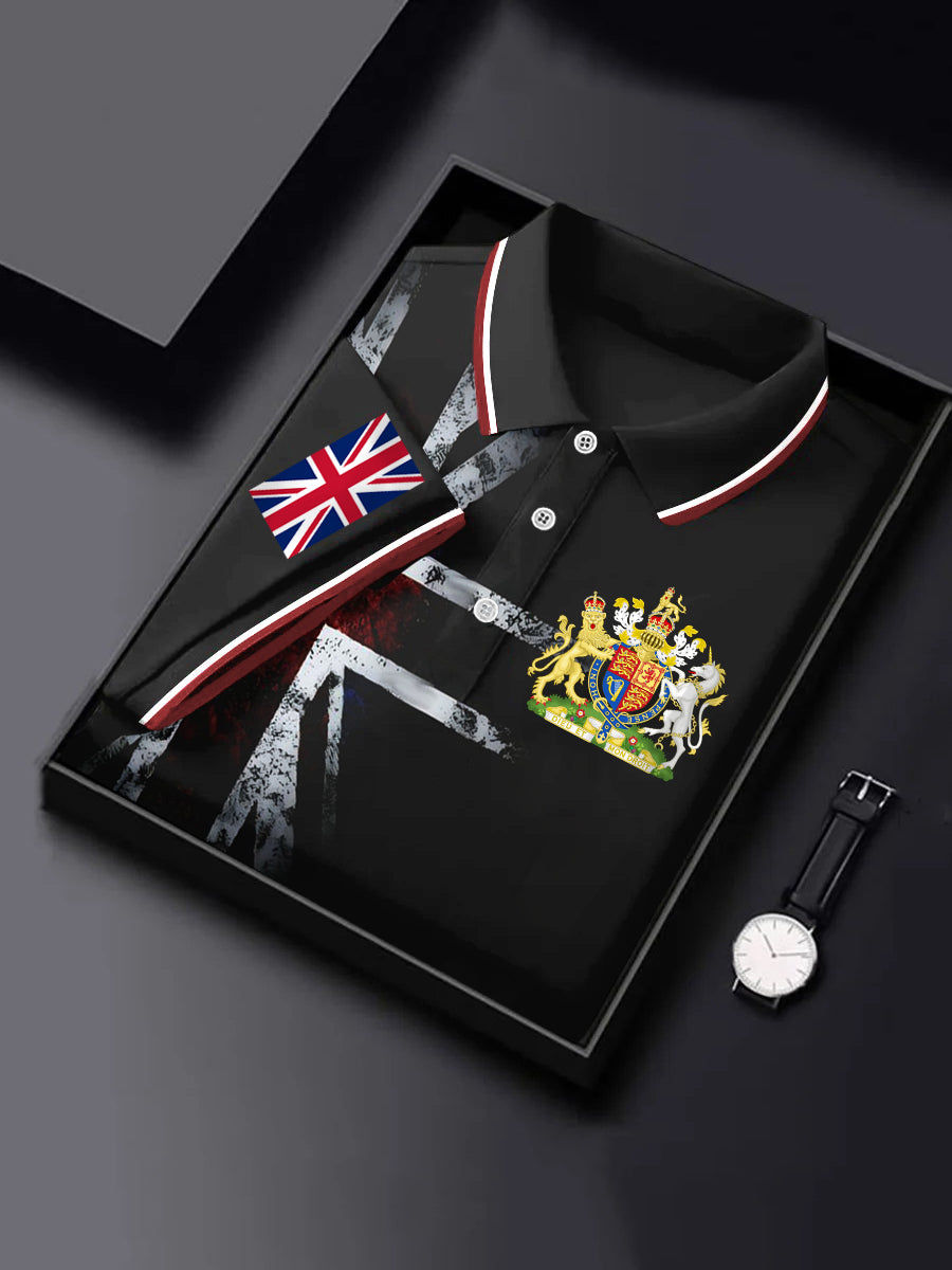 Men's UK Coat of arms Print short sleeve shirt