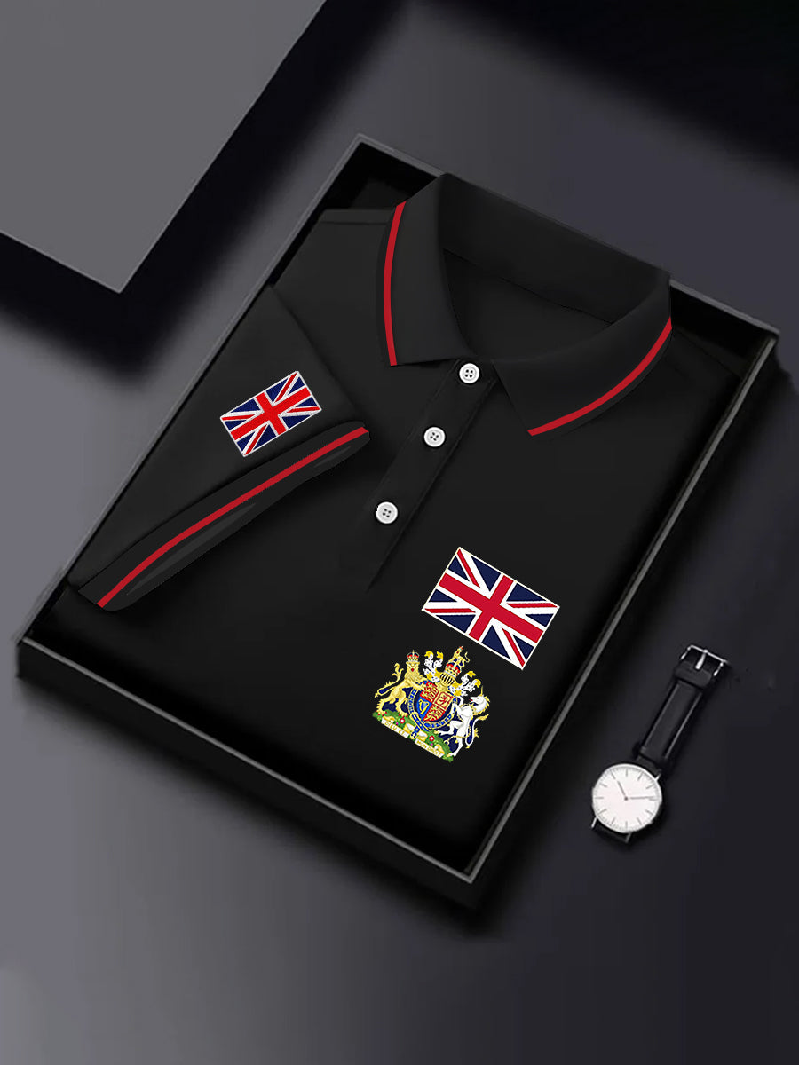 Men's UK Coat of Arms Print Short Sleeve Top
