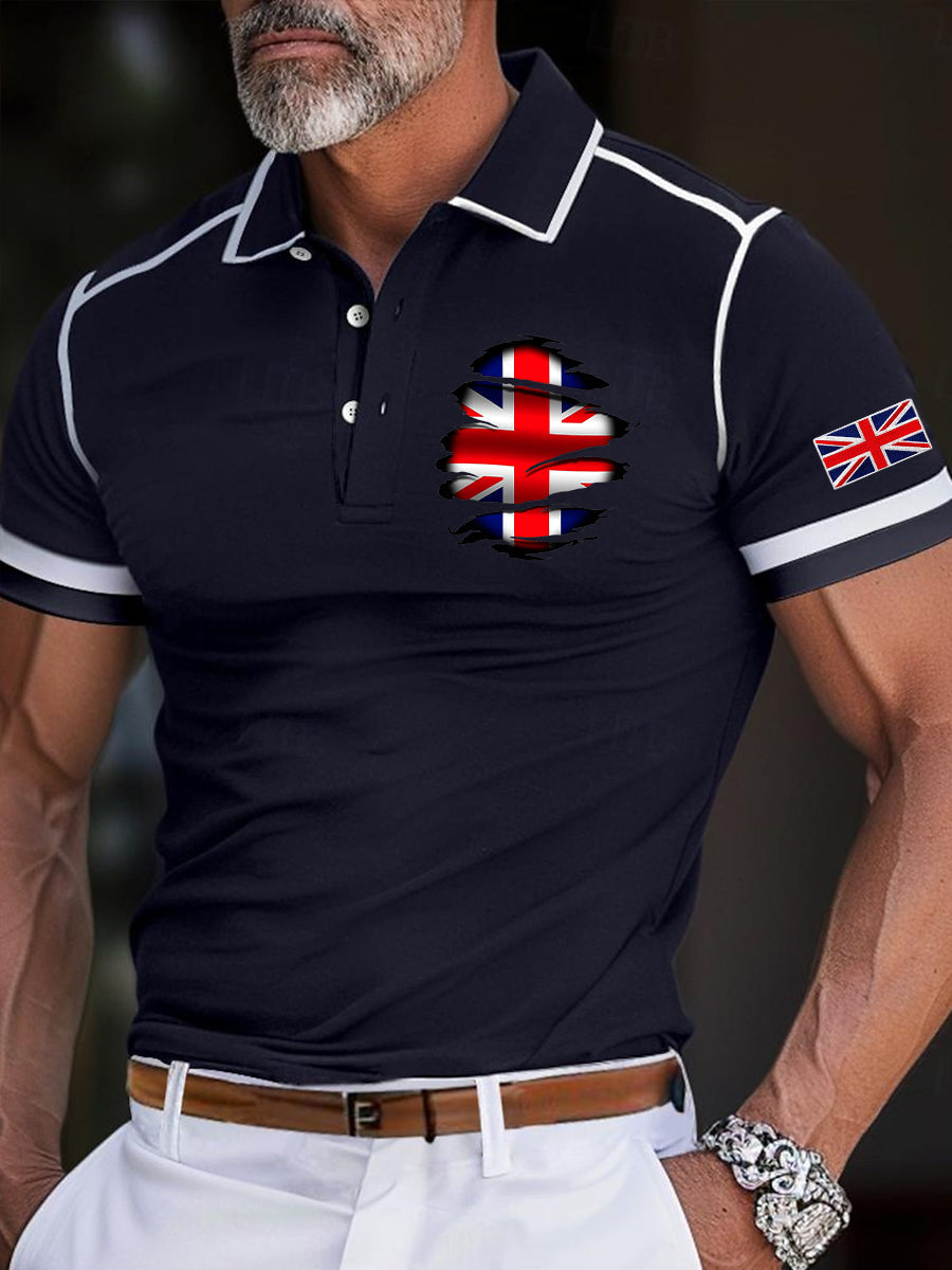 Men's UK Coat of Arms Print Short Sleeve Top