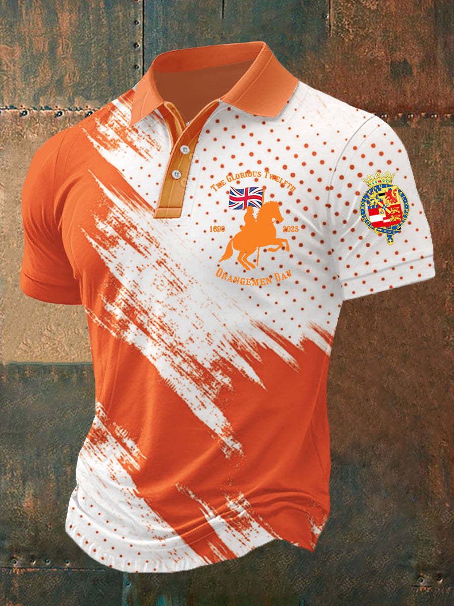 Men's Orange Day Casual Top