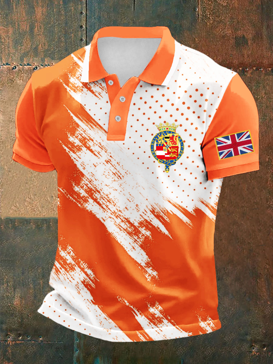 Men's Orange Day Casual Top