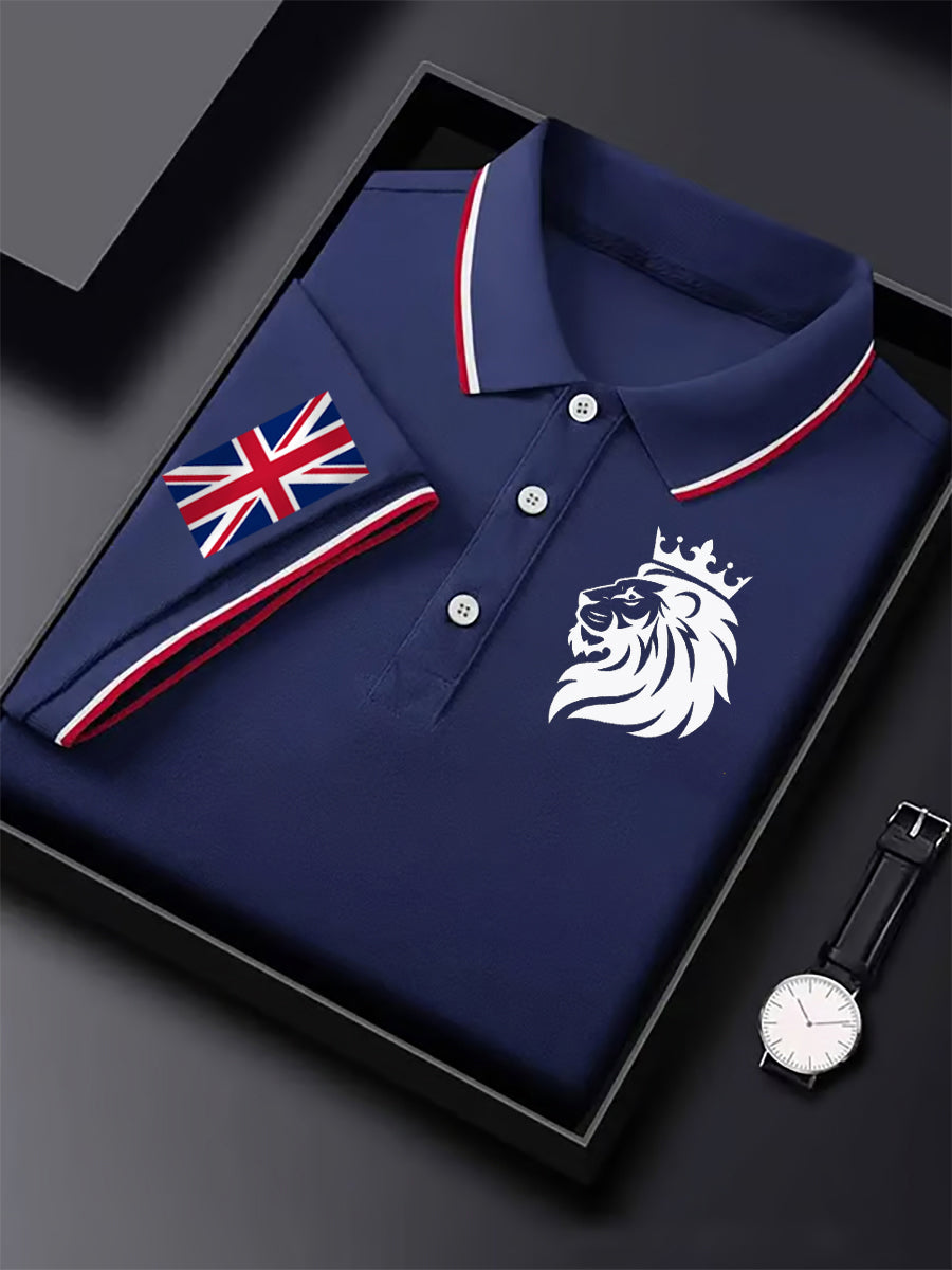 Men's Vintage England Flag Lion Casual Shirt