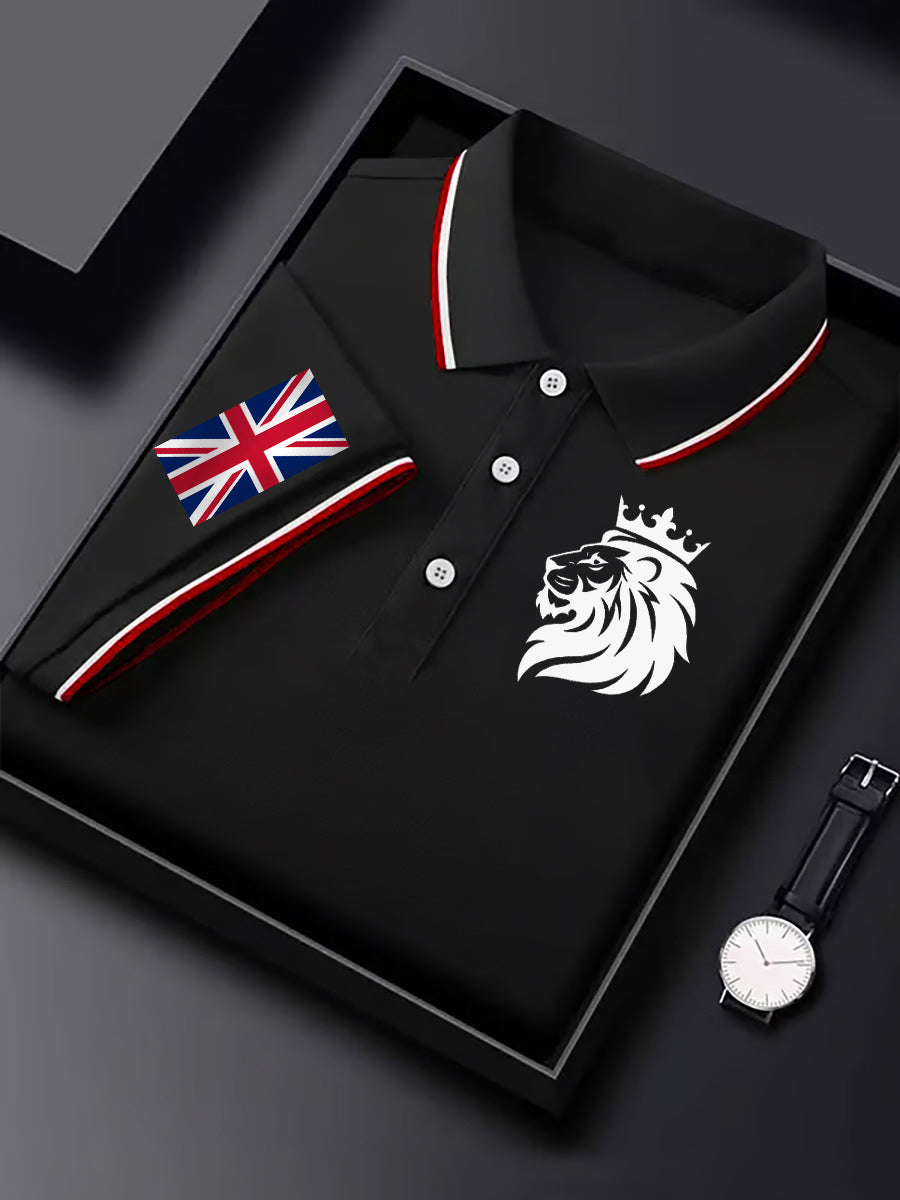 Men's Vintage England Flag Lion Casual Shirt