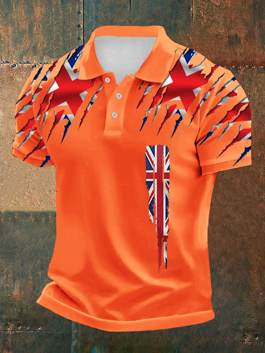 Men's Orange Day Casual Top