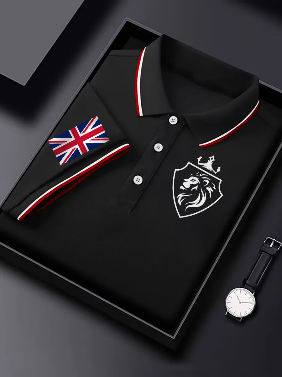 Men's Vintage England Flag Lion Casual Shirt