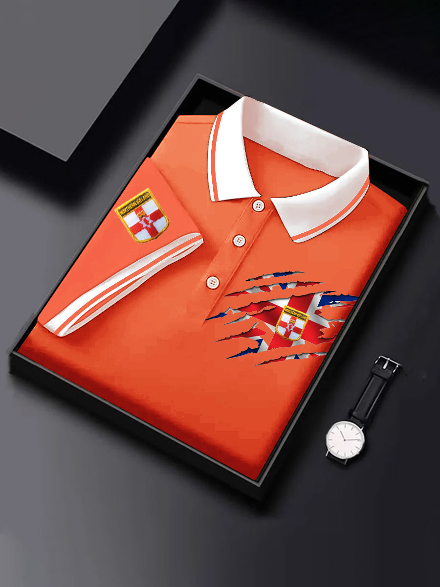 Men's Orange Day Casual Top