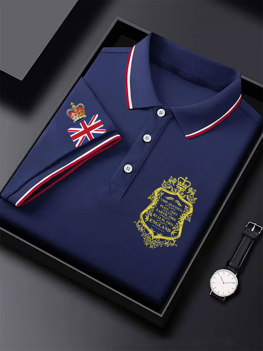 Men's Rpyal British Flag Printed Casual Tops