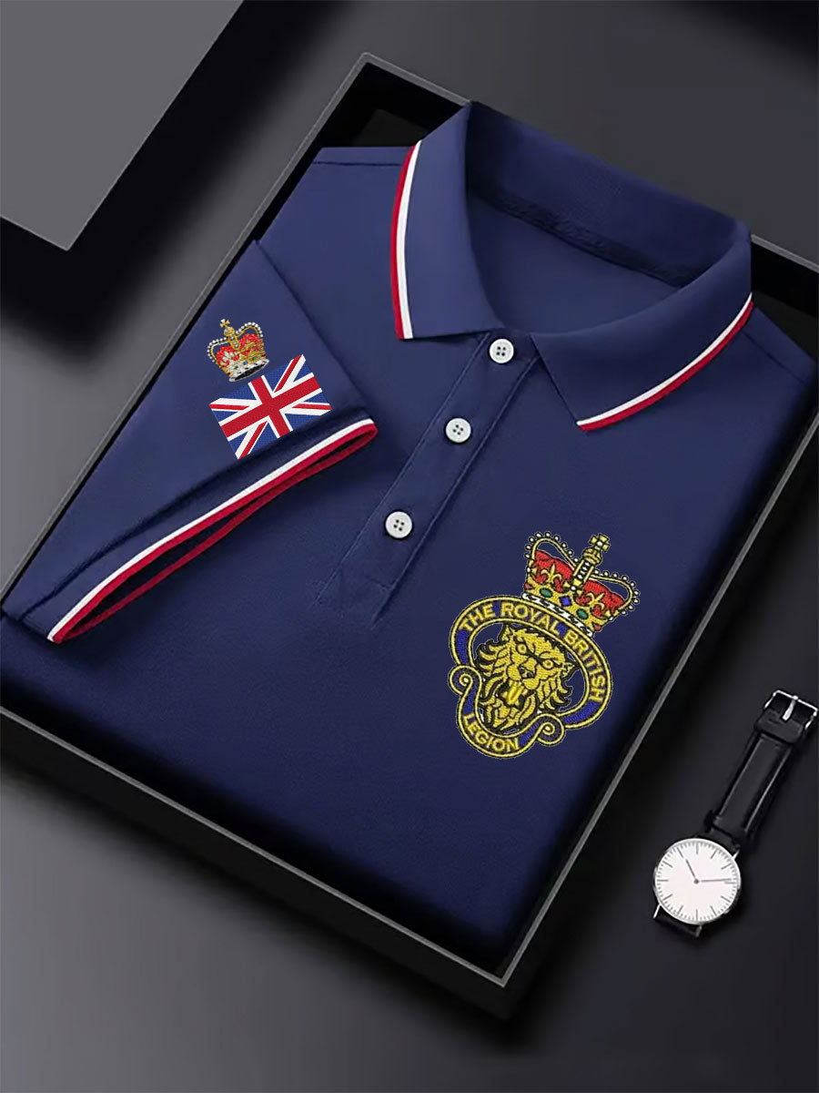 Men's Rpyal British Flag Printed Casual Tops