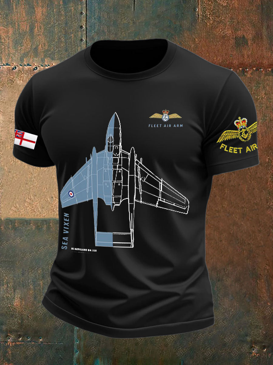 Men's Navy Veteran FAA Printed T-shirt