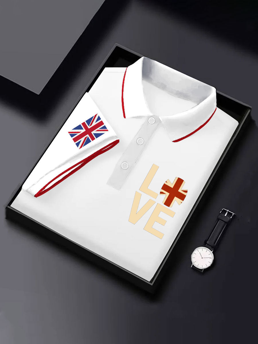 Men's Flag Printed Casual Tops