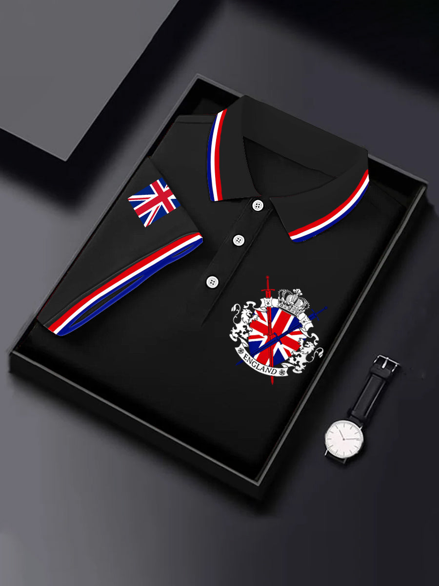 Men's UK Flag England Print Casual Top