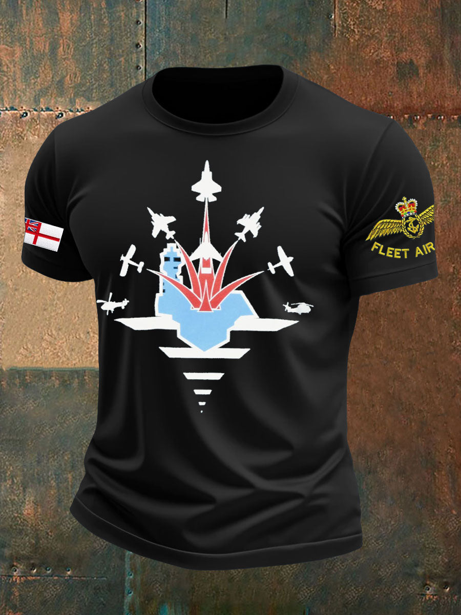 Men's Navy Veteran FAA Printed T-shirt