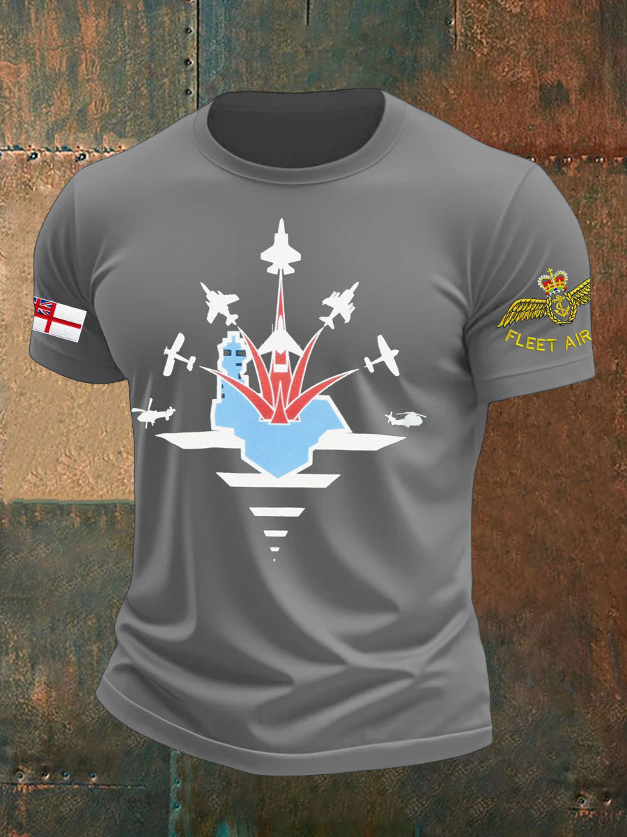 Men's Navy Veteran FAA Printed T-shirt