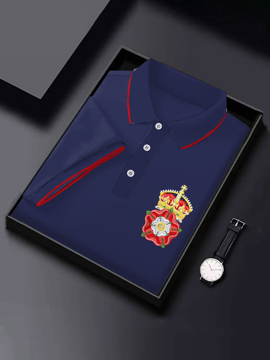 Men's Red Rose Englan Printed Casual Tops