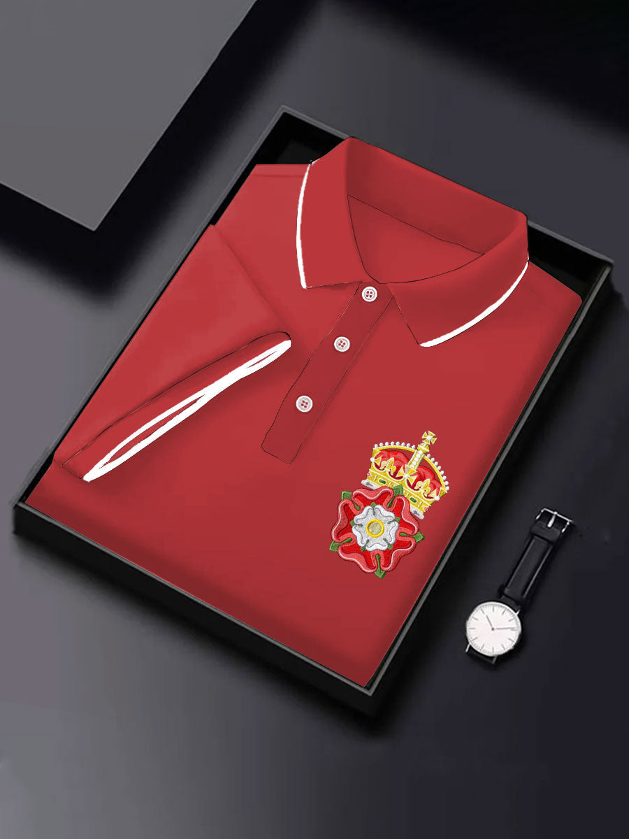 Men's Red Rose Englan Printed Casual Tops