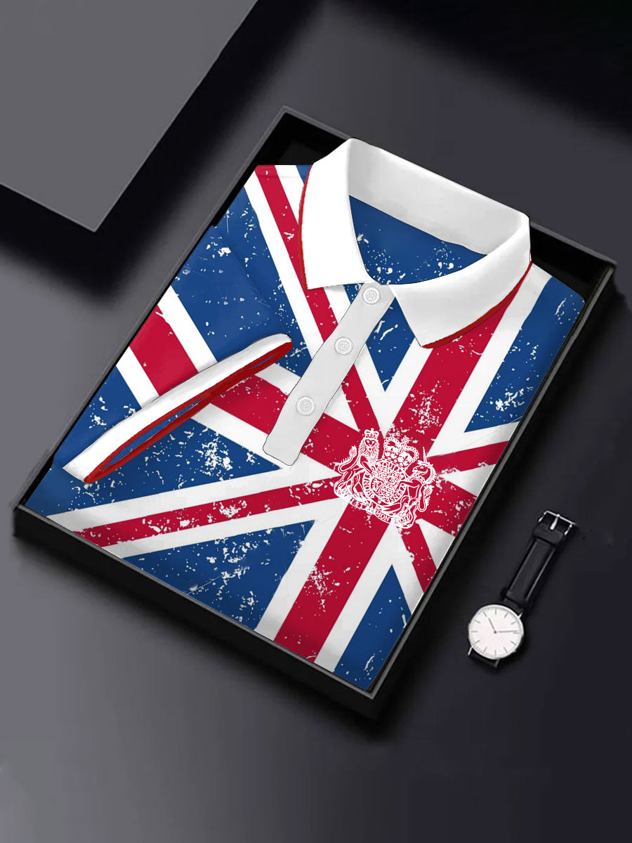 Men's Flag Printed Casual Tops