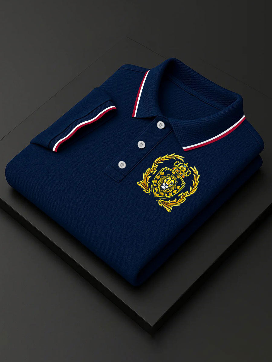 Men's Vintage England Lion Crown Casual Shirt