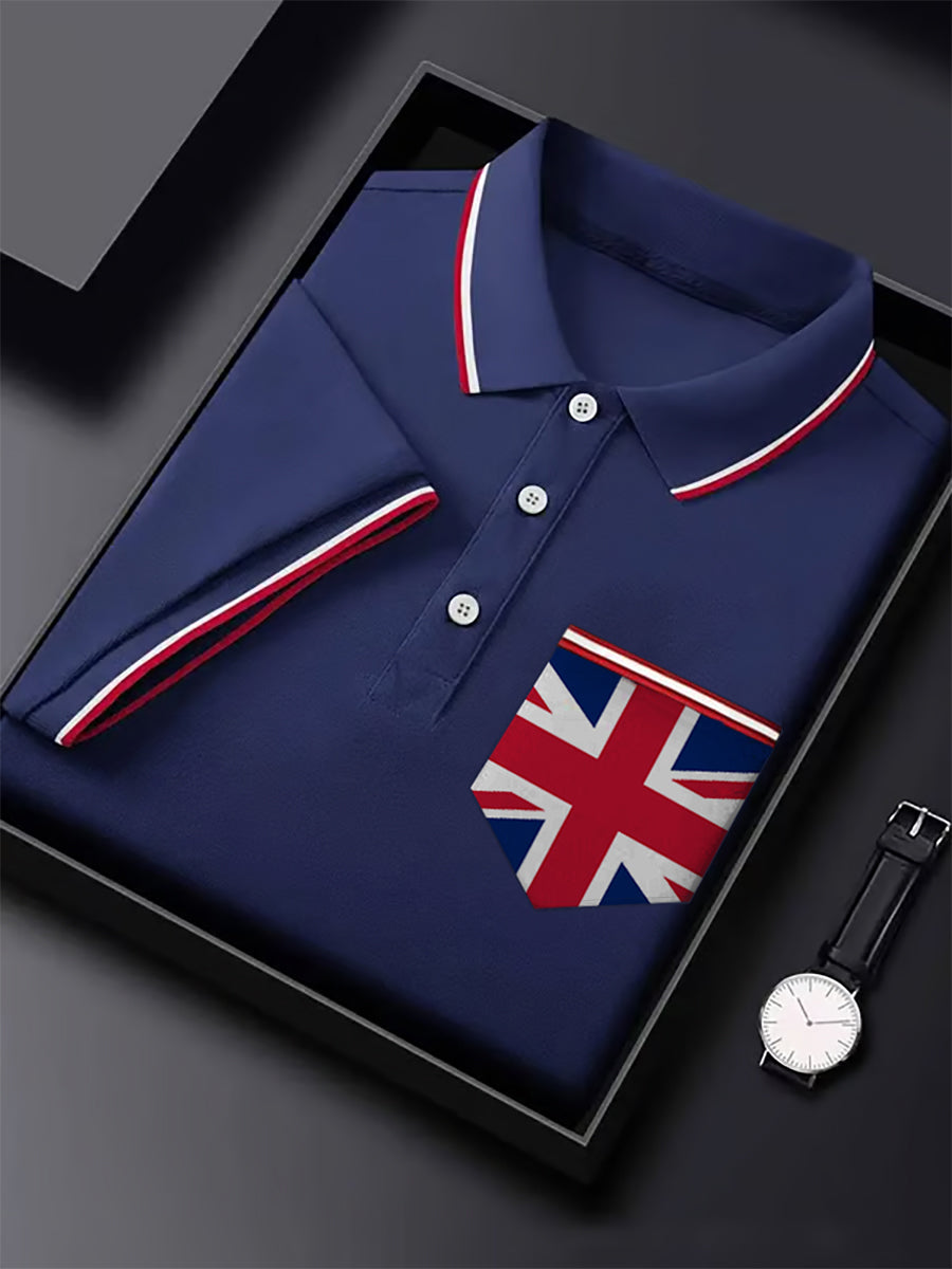 Men's UK Printed Poket Short Sleeve T-Shirt