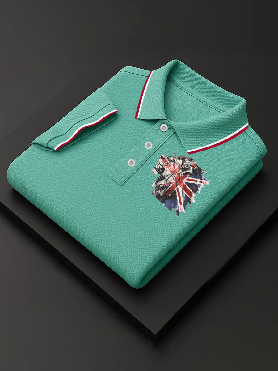 Men's Vintage England Flag Lion Casual Shirt