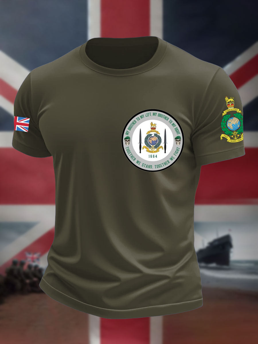 Men's Navy Veteran Marines Commando Printed T-shirt