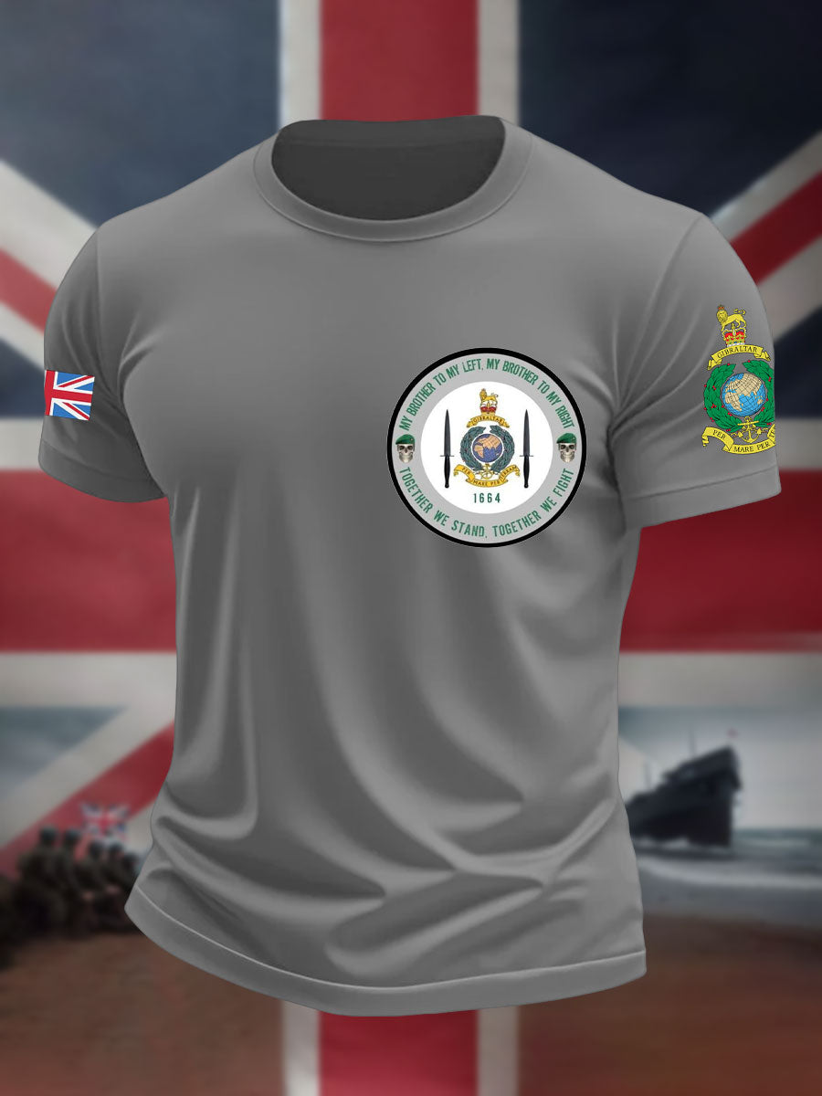 Men's Navy Veteran Marines Commando Printed T-shirt