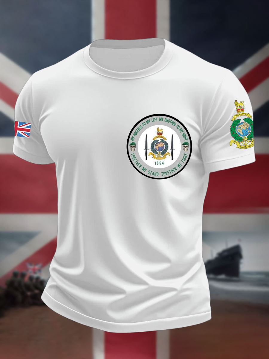 Men's Navy Veteran Marines Commando Printed T-shirt