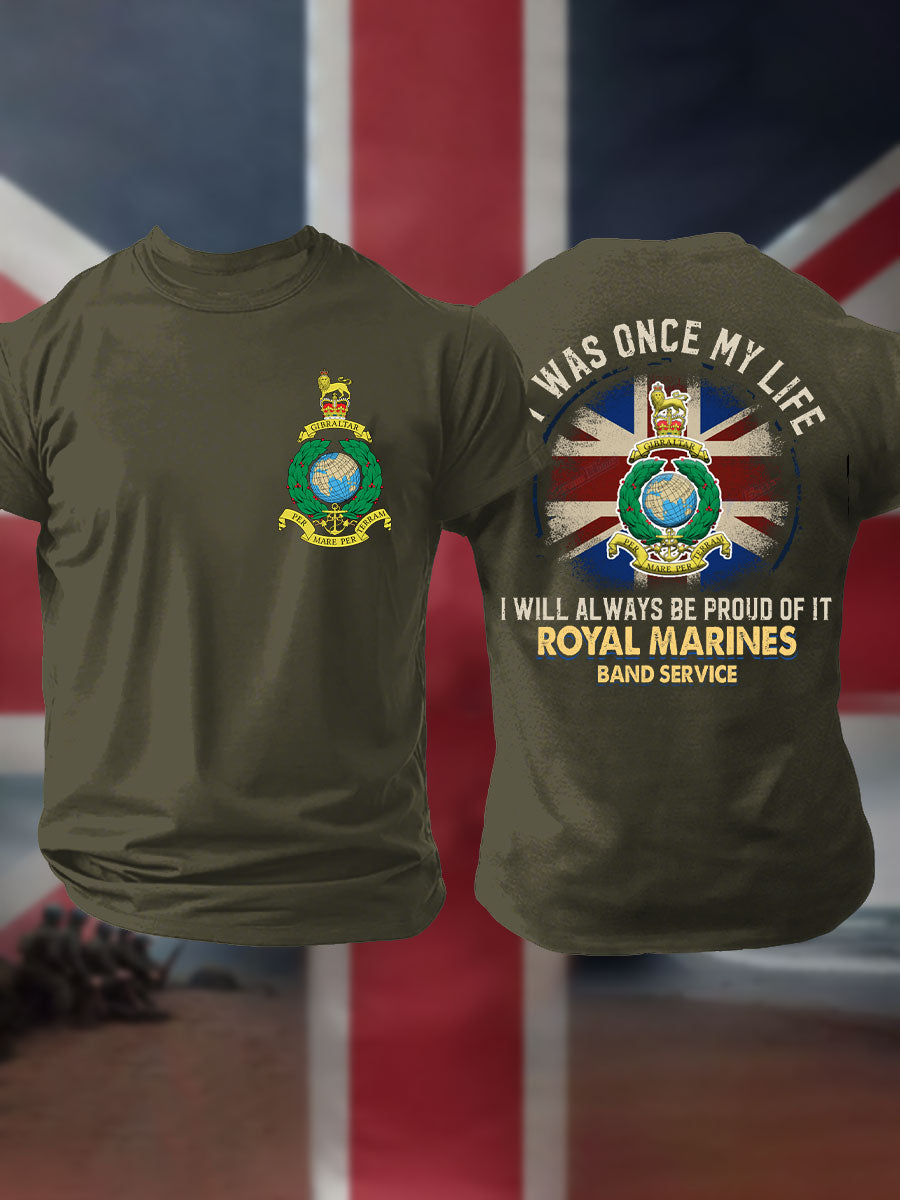 Men's Navy Veteran Marines Printed T-shirt