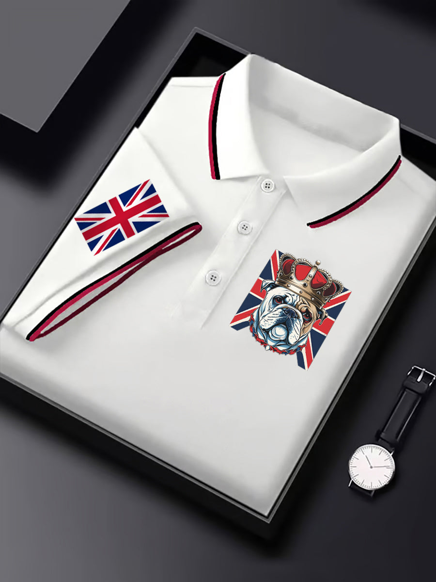Men's Vintage British Bulldog Crown Casual Shirt