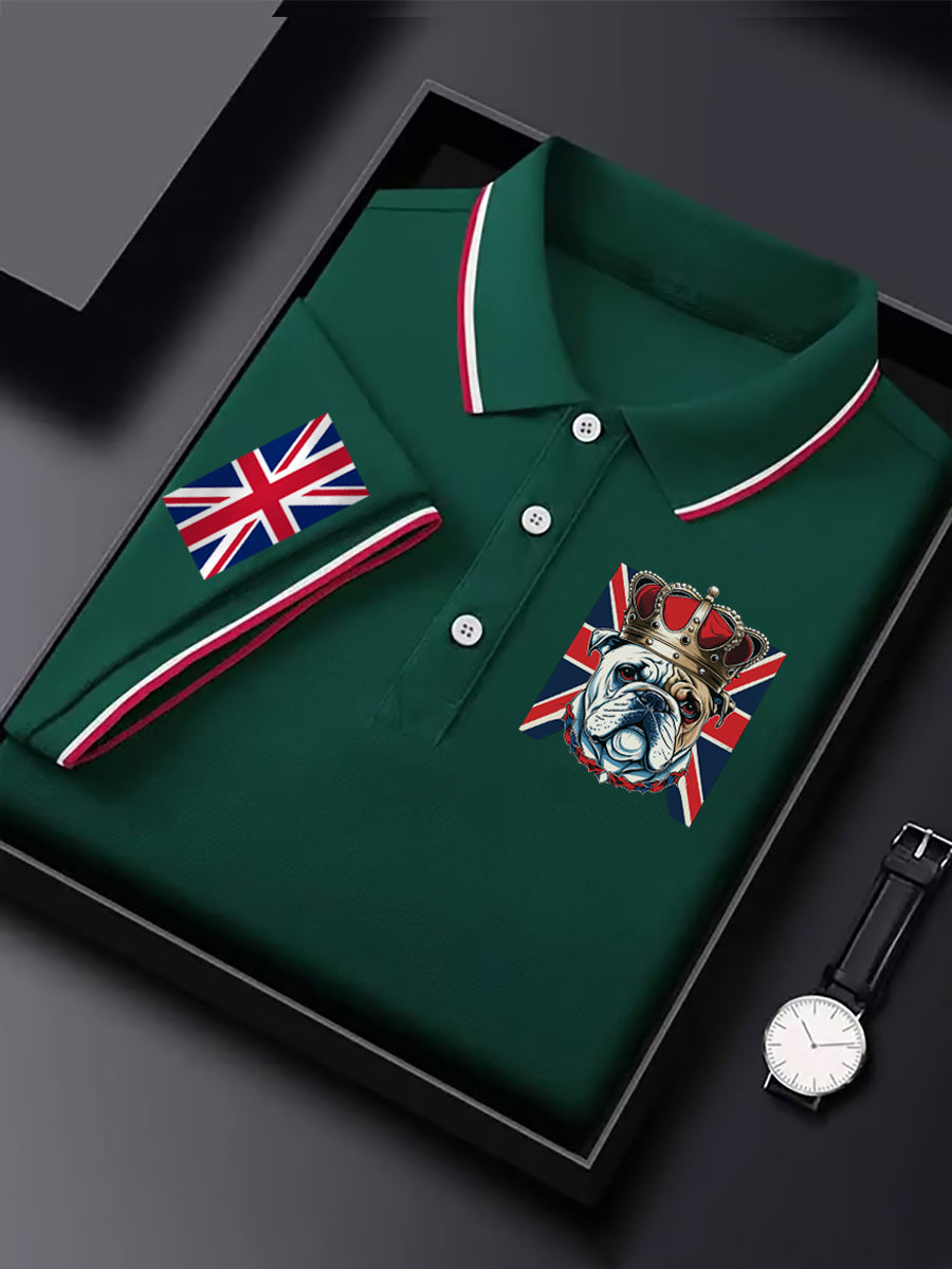 Men's Vintage British Bulldog Crown Casual Shirt